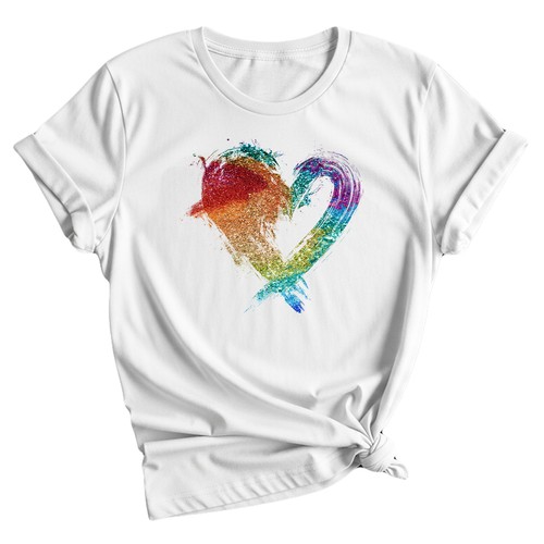 Rainbow pattern womens - womens, t-shirt