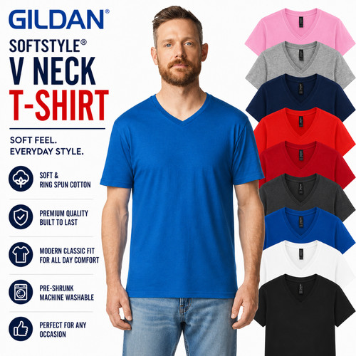 Gildan gd10 softstyle neck - v,