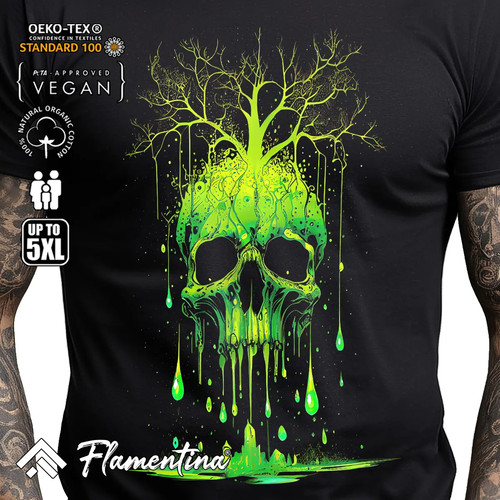 Nature skull mens tshirt - skull,