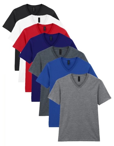 Cotton neck shirt gildan - v-neck, t-shirt