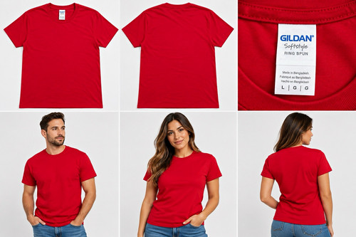 Gildan softstyle red solid - red,