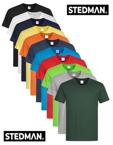 Stedman plain cotton mens vee - cotton,