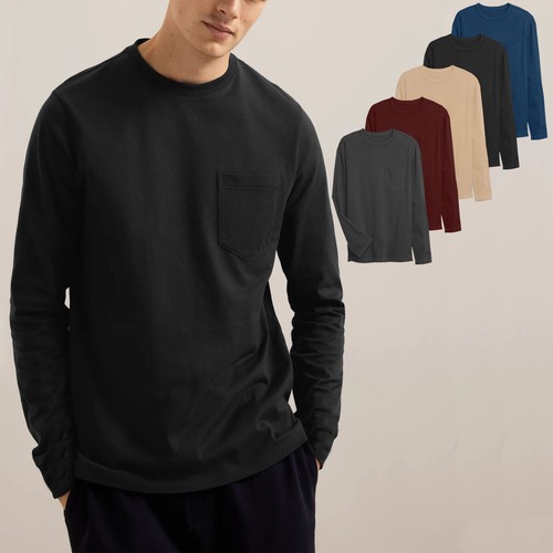 Mens long sleeve - long, plain