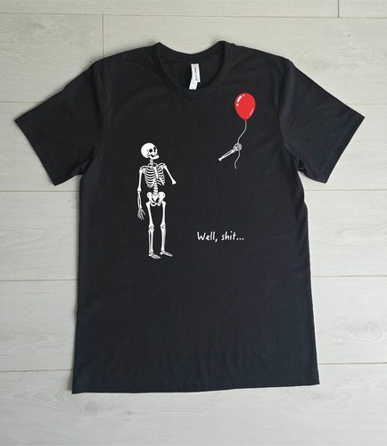 Funny skeleton lost balloon - lost,