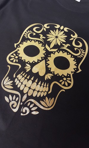 Sugar skull gold foil design - sugar,